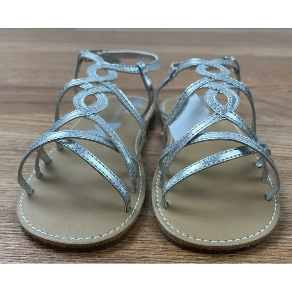 Laura Ashley Toddler Girls Sandals‎ Size 12 Silver NEW